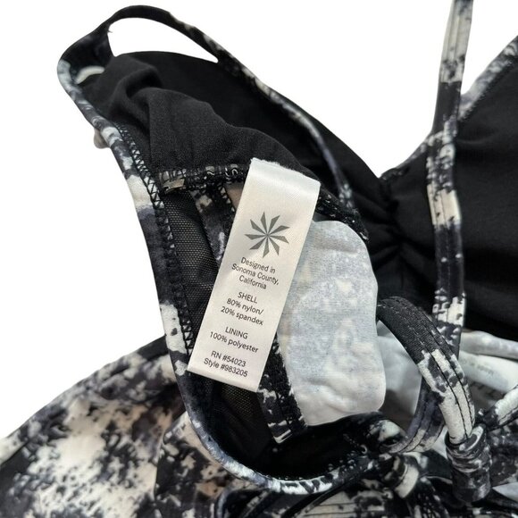 Athleta Women's Black and White Print Zumma Padded Swim Dress Size Medium - Picture 4 of 11